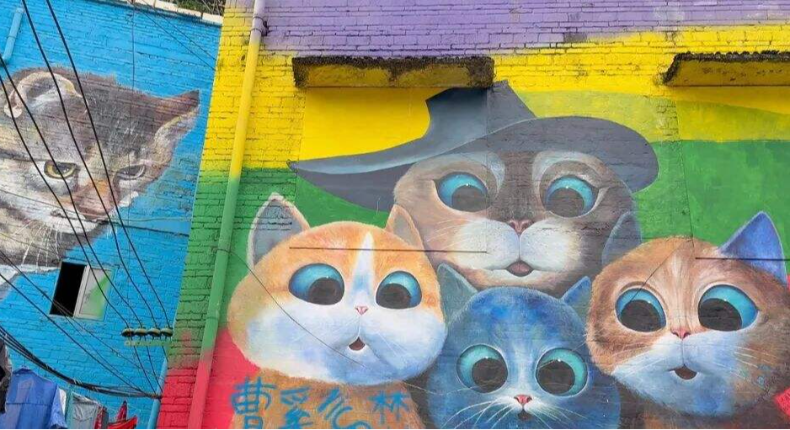 主城这条“萌宠涂鸦街”太治愈了！穿越宫崎骏《猫的报恩》，打卡还有惊喜