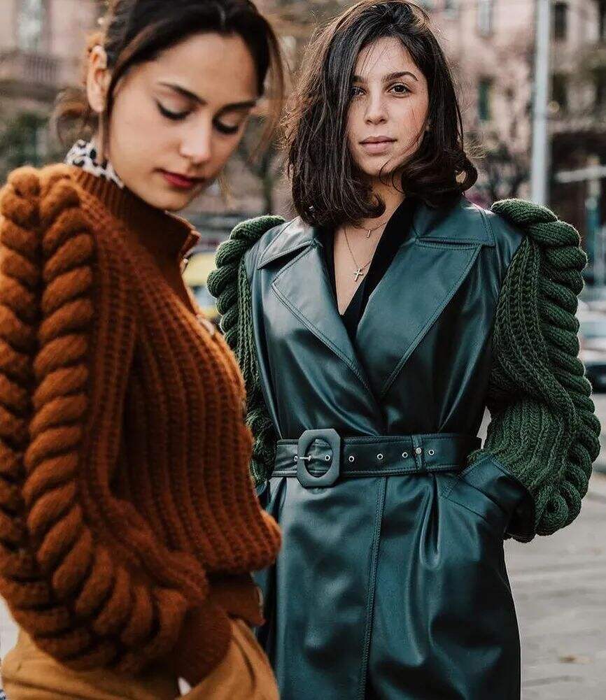 上游时尚|会穿的人,冬天用棕色配绿色!