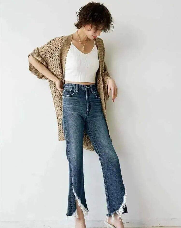 上游时尚日本博主宽松感裤装穿搭示范显高显瘦显好看